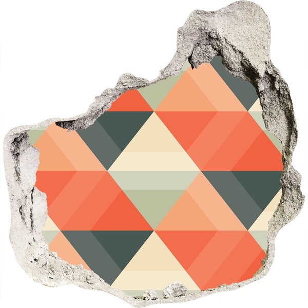 Trompe l'oeil buco nel muro Motivi geometrici nel foro