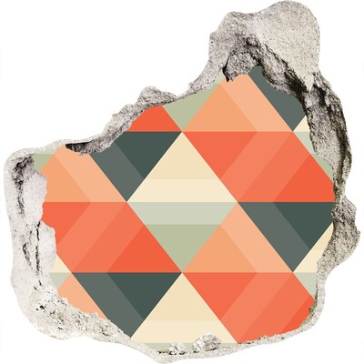 Trompe l'oeil buco nel muro Motivi geometrici nel foro