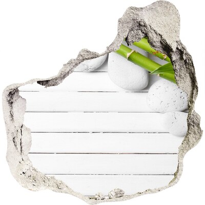 Finto buco nel muro 3D Un'oasi verde in cemento