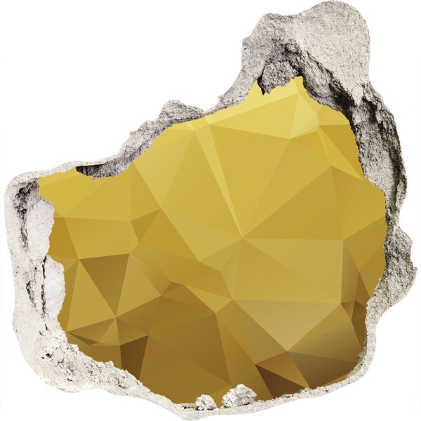 Trompe l'oeil buco nel muro La crepa dorata nel muro