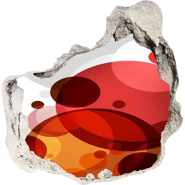 Trompe l'oeil buco nel muro Bolle colorate in un buco nel muro