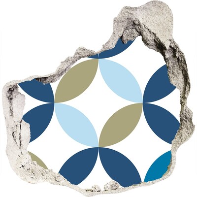 Adesivo effetto buco nel muro Un motivo moderno sullo sfondo della parete