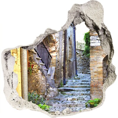 Finto buco nel muro 3D Le affascinanti vie di una cittadina italiana