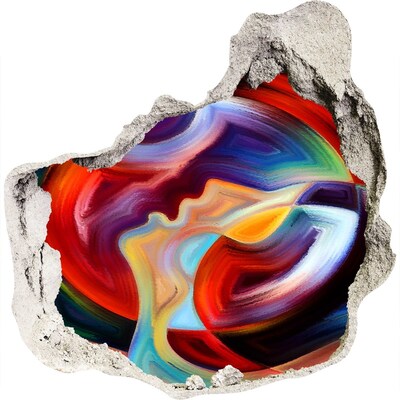 Adesivo effetto buco nel muro Una danza colorata di emozioni