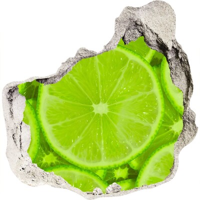 Trompe l'oeil buco nel muro Lime succoso in un buco nel muro