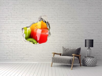 Finto buco nel muro 3D Cocktail rinfrescanti ai tropici