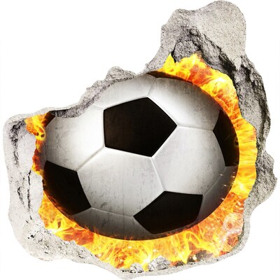 Finto buco nel muro 3D Calcio in fiamme