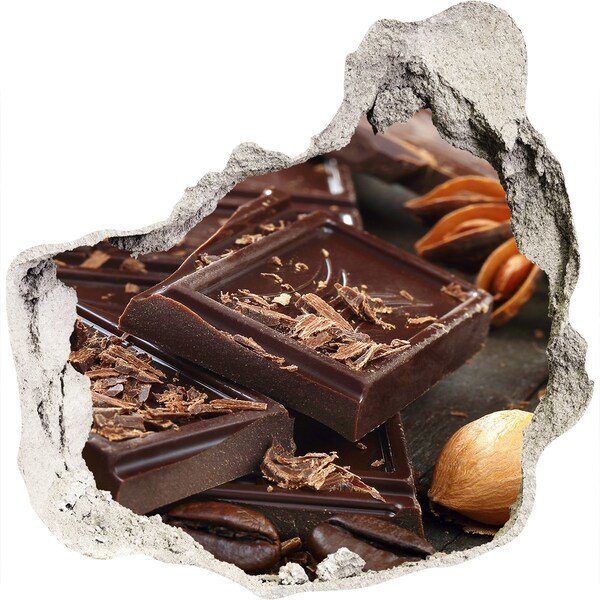 Trompe l'oeil buco nel muro Delizia al cioccolato