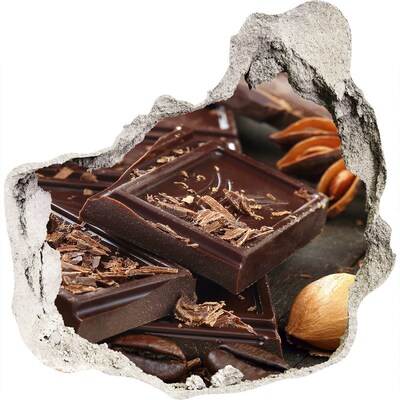 Trompe l'oeil buco nel muro Delizia al cioccolato