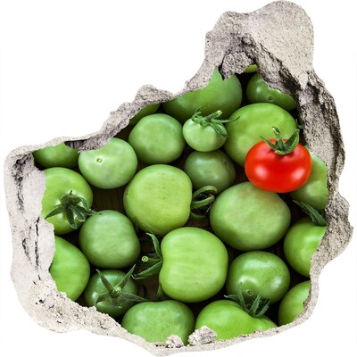 Adesivo effetto buco nel muro Frutta in cemento