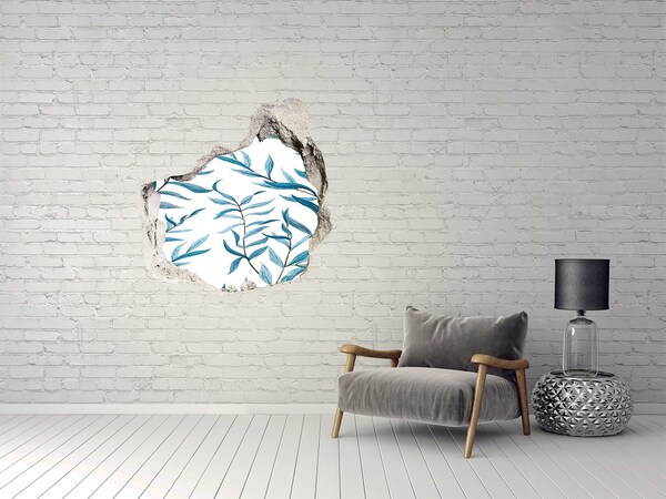 Adesivo effetto buco nel muro Un'oasi verde in cemento