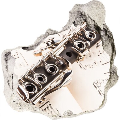 Adesivo effetto buco nel muro Buco musicale nel muro