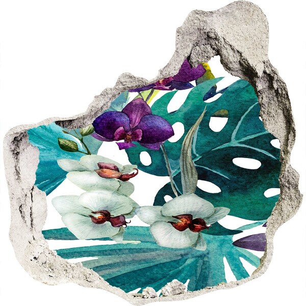 Finto buco nel muro 3D Giardino tropicale nascosto nel muro