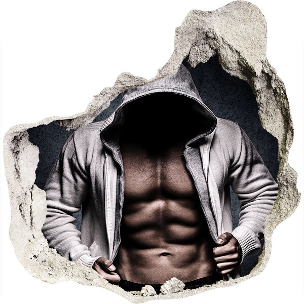 Adesivo effetto buco nel muro Allenamento intenso in stile urbano