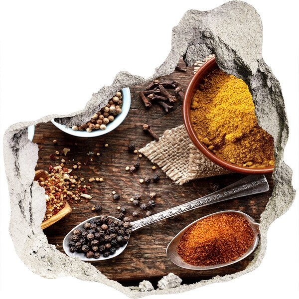 Trompe l'oeil buco nel muro Spezie da cucina