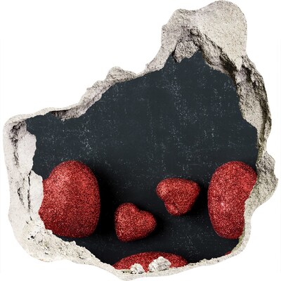 Trompe l'oeil buco nel muro Un cuore in rovina