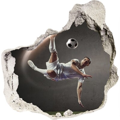 Finto buco nel muro 3D Salto calcistico in azione