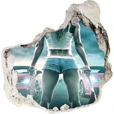 Adesivo effetto buco nel muro Emozioni da corsa