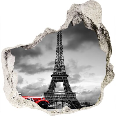 Adesivo effetto buco nel muro La Torre Eiffel a Parigi