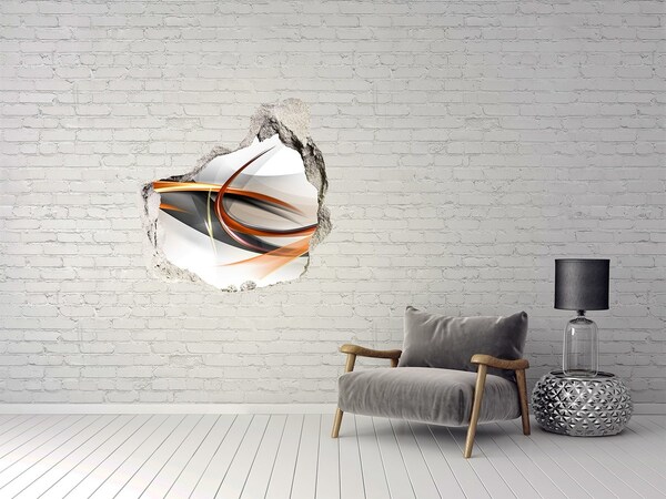 Adesivo effetto buco nel muro Perdita di colore astratta