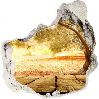 Adesivo effetto buco nel muro Giardino al sole