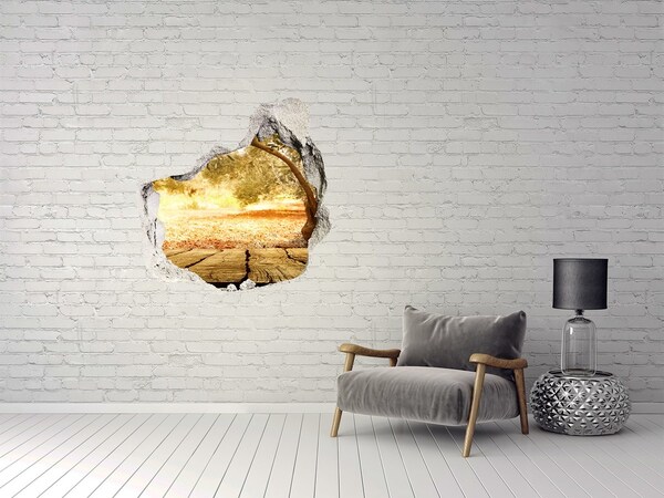 Adesivo effetto buco nel muro Giardino al sole