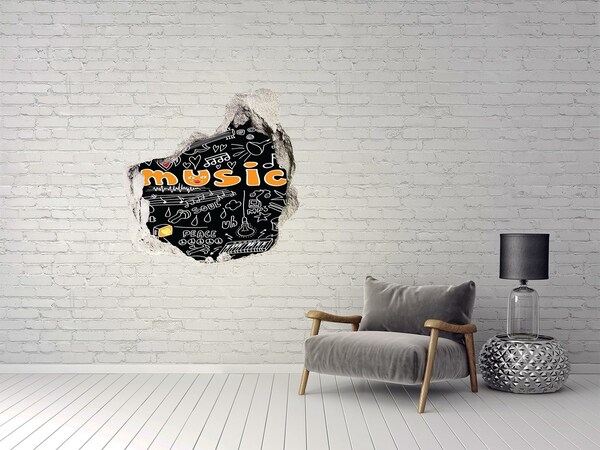 Finto buco nel muro 3D Il mondo musicale dietro il muro