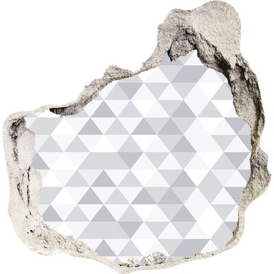 Trompe l'oeil buco nel muro Foro geometrico nel muro