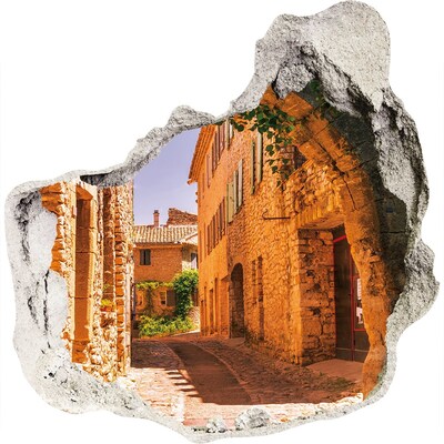 Finto buco nel muro 3D Il fascino di una strada medievale