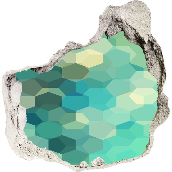 Trompe l'oeil buco nel muro Acque oceaniche sommerse