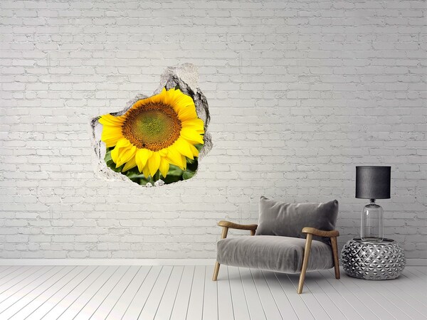 Finto buco nel muro 3D Girasole in cemento