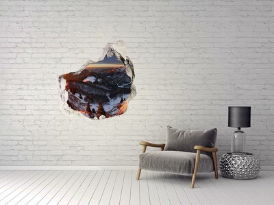 Adesivo effetto buco nel muro Paesaggio montano invernale