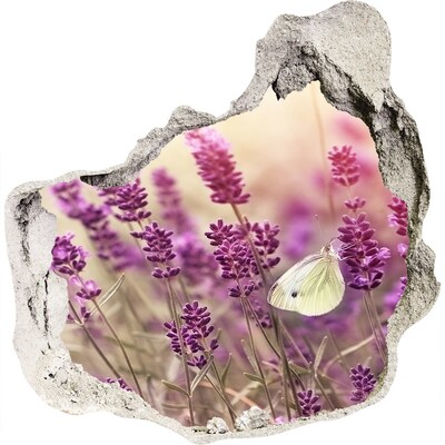 Finto buco nel muro 3D Paradiso fiorito con una farfalla