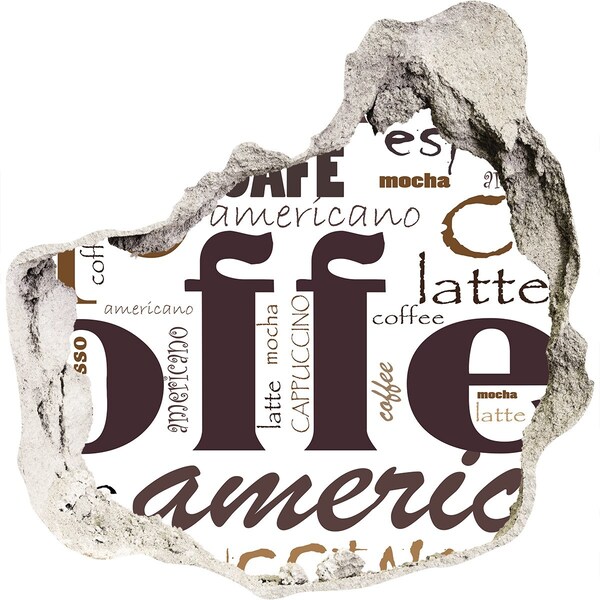 Trompe l'oeil buco nel muro Oasi del caffè