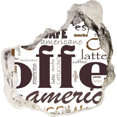 Trompe l'oeil buco nel muro Oasi del caffè