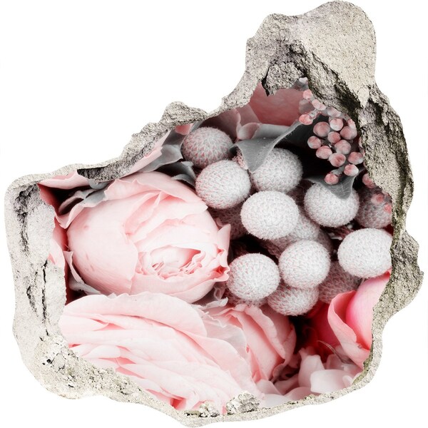 Trompe l'oeil buco nel muro Un paradiso di fiori dietro il muro