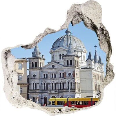 Finto buco nel muro 3D La cattedrale storica della città