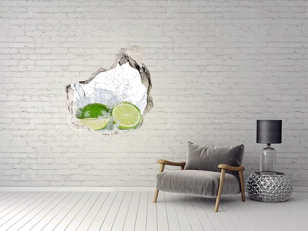 Finto buco nel muro 3D Cocktail rinfrescante al limone