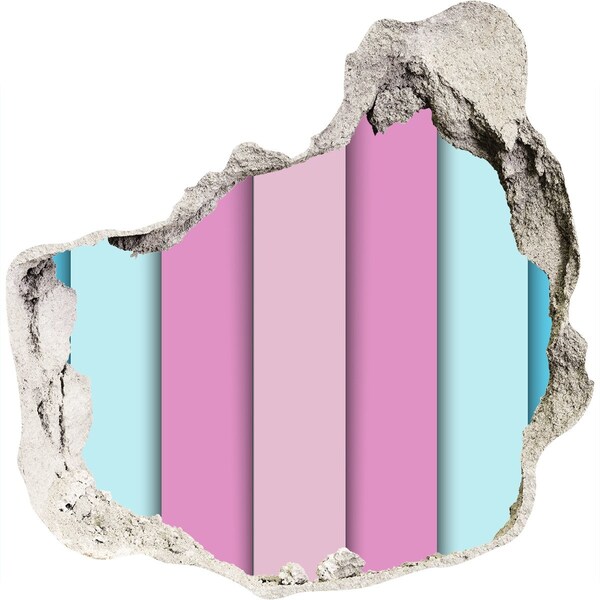 Trompe l'oeil buco nel muro Un muro colorato in rovina