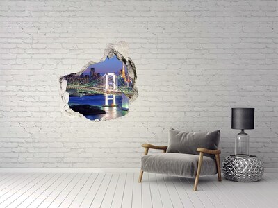 Finto buco nel muro 3D Il ponte di Tokyo di notte