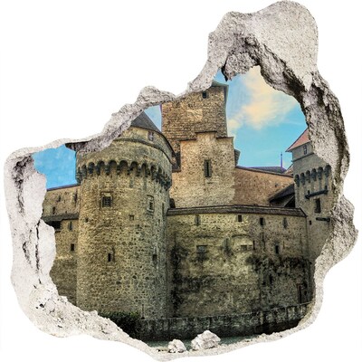 Adesivo effetto buco nel muro Un castello in rovina