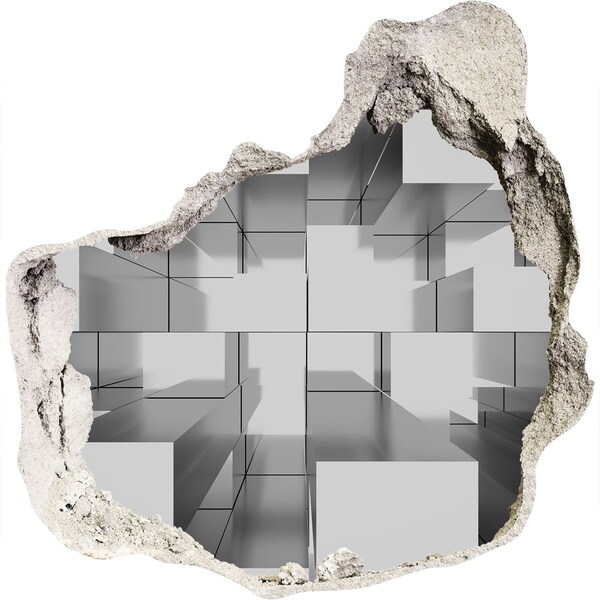 Trompe l'oeil buco nel muro Spazio in cemento