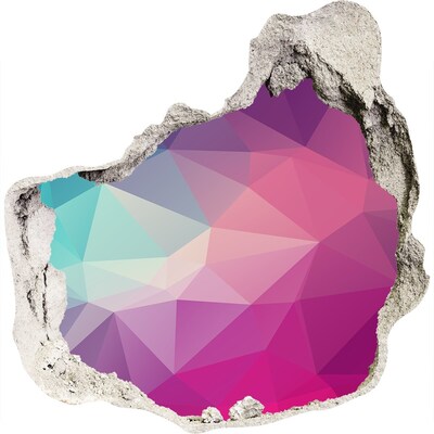 Adesivo effetto buco nel muro Geometria nel buco