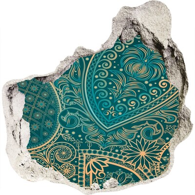 Finto buco nel muro 3D Fantasia boho verde