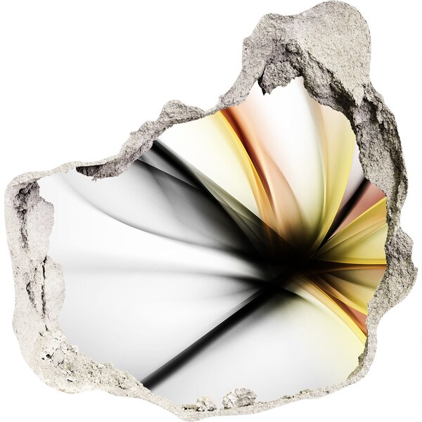 Adesivo effetto buco nel muro Un muro spezzato con un motivo astratto