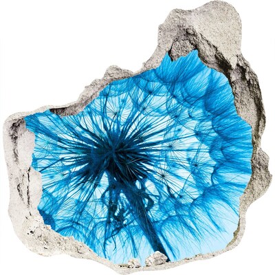 Adesivo effetto buco nel muro Il mondo sottomarino nei toni del blu