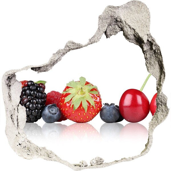 Finto buco nel muro 3D Frutta in un buco nel muro