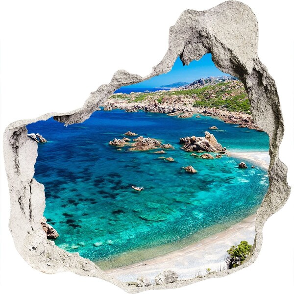 Trompe l'oeil buco nel muro Baia dei Caraibi