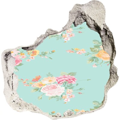 Trompe l'oeil buco nel muro Un paradiso di fiori dietro il muro