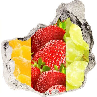 Finto buco nel muro 3D Un paradiso di frutta dietro le mura